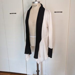 Verve Ami, white and black cardigan, size L